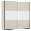 Schwebetürenschrank Neo Weiß Champagner B: 218 - Champagner/Alufarben, MODERN, Holzwerkstoff (218/210/59cm) - Rauch Möbel