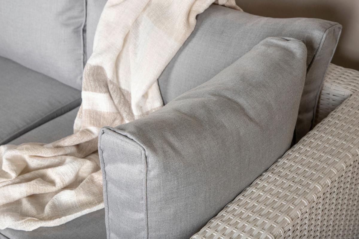 Loungegarnitur Amazon - Hellgrau, KONVENTIONELL, Kunststoff (87/249cm) - Gardenson