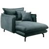 XXL-Sofa Lava Hellblau B: 111 cm - Schwarz/Hellblau, MODERN, Textil (111/101/167cm) - Livetastic