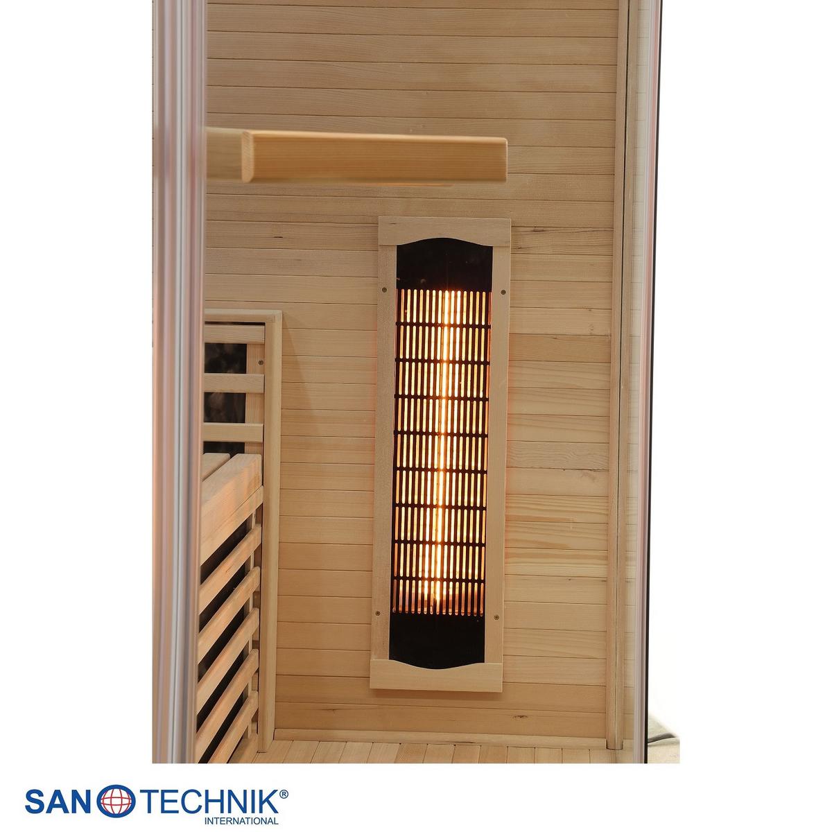 INFRAROTKABINE Carbon Naturfarben B: 150 cm - Naturfarben, KONVENTIONELL, Holz (150/150/195cm) - Sanotechnik