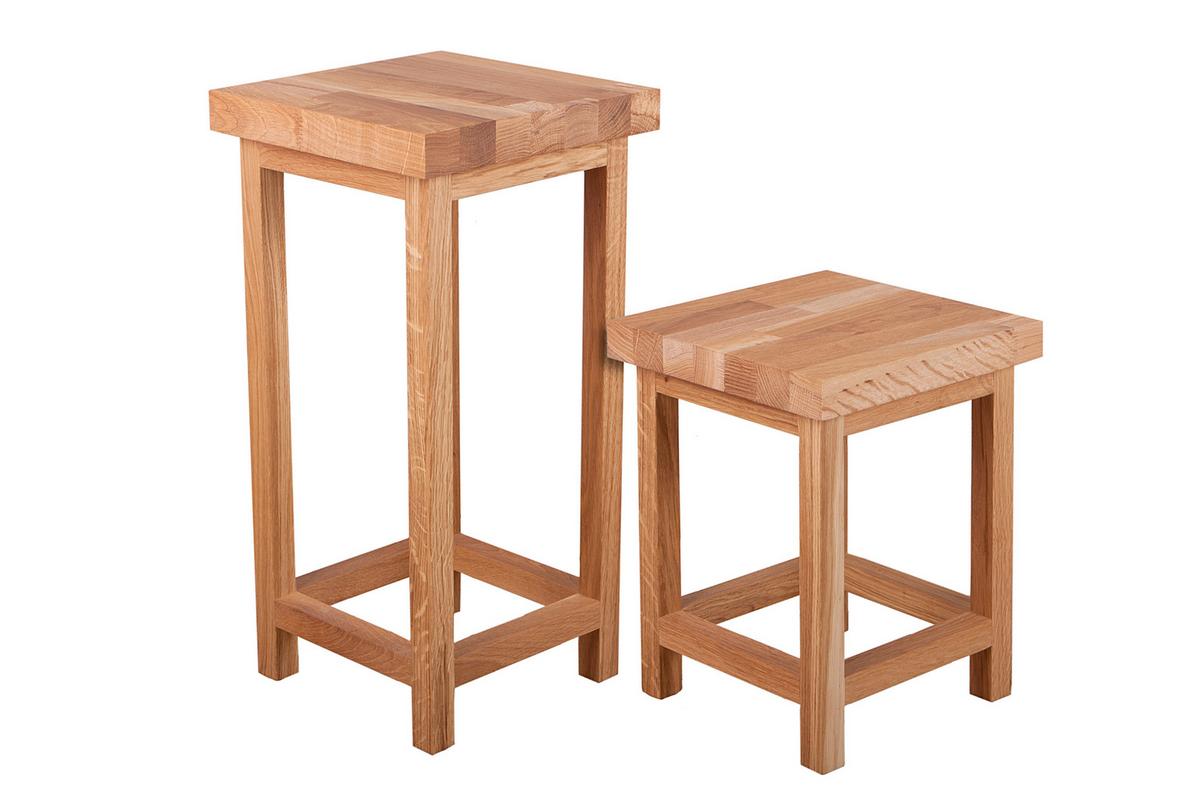 Gartenhocker Eichefarben Geölt - Eichefarben, Basics, Holz (30/60/30cm) - Gardenson