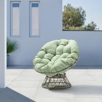 ZAHRADNÍ RELAXAČNÍ ŽIDLE ALTONA - šedá/zelená, Moderní, kov/textil (96/90,5/76cm) - Mömax