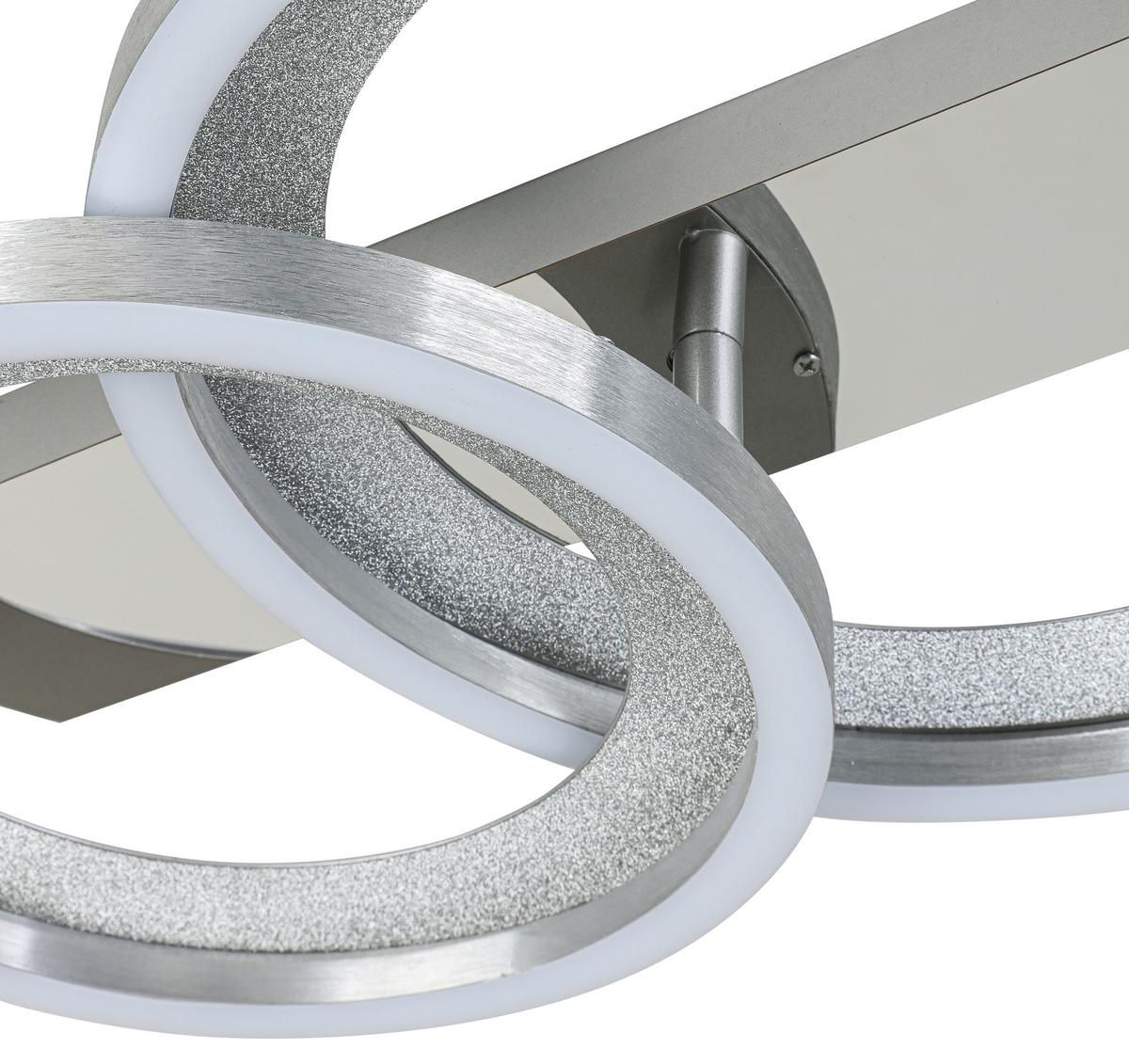 LED-DECKENLEUCHTE CALOGERO - Chromfarben/Silberfarben, Basics, Kunststoff/Metall (46/30,4/8cm) - Luca Bessoni