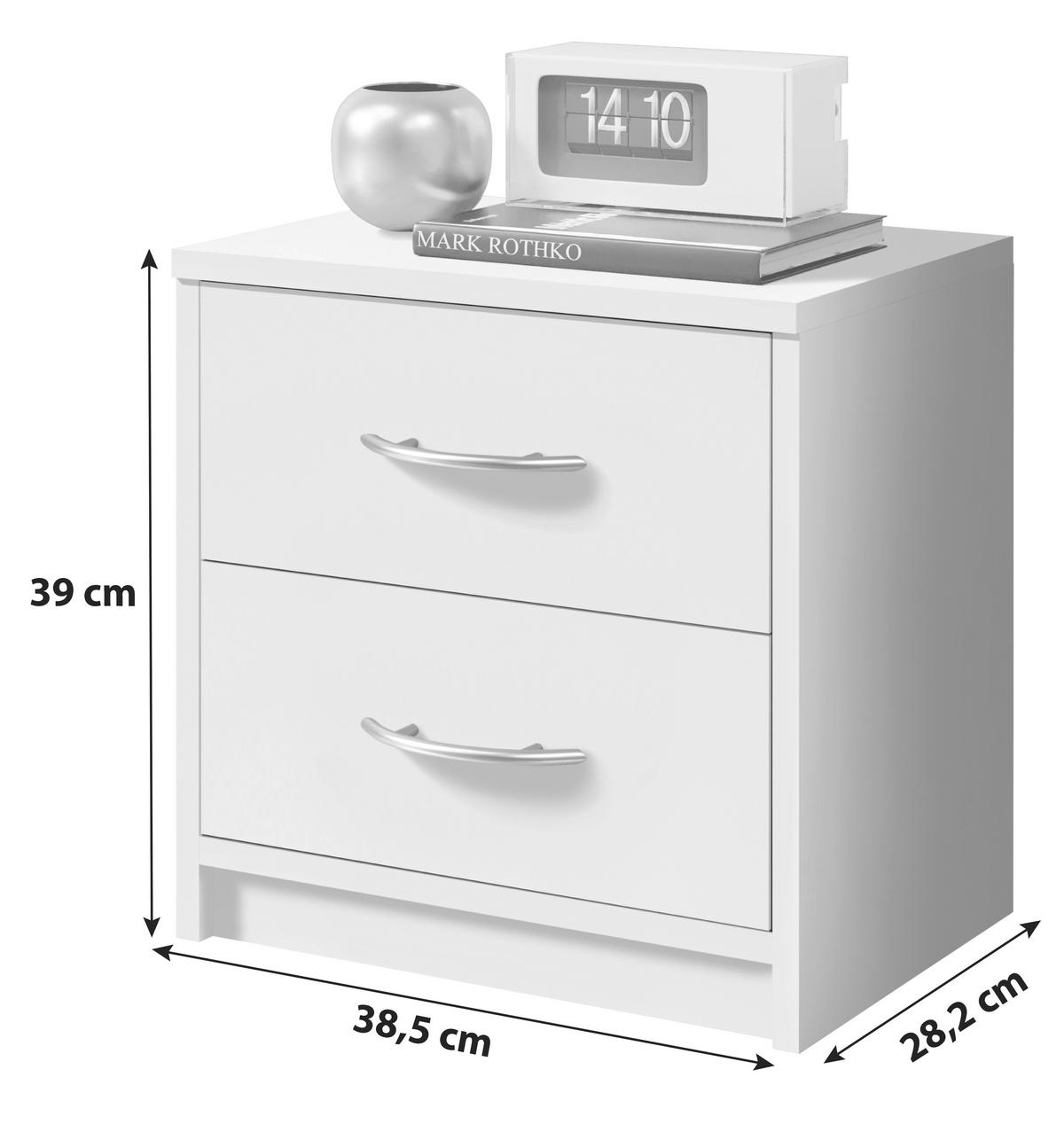 Nachtkästchen Pepe B: 38,5 cm Artisan Eiche - Eichefarben/Schwarz, Basics, Holzwerkstoff (38,5/39/28,2cm) - P & B