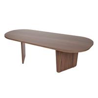 COUCHTISCH Ovalis Walnussfarben L: 130cm - Walnussfarben, Design, Holzwerkstoff (130/65/40cm) - MID.YOU
