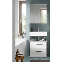 Badezimmer Kojak Schwarz/weiß K: 60 Cm - Weiß Hochglanz/Schwarz, MODERN, Holzwerkstoff (60cm) - MID.YOU