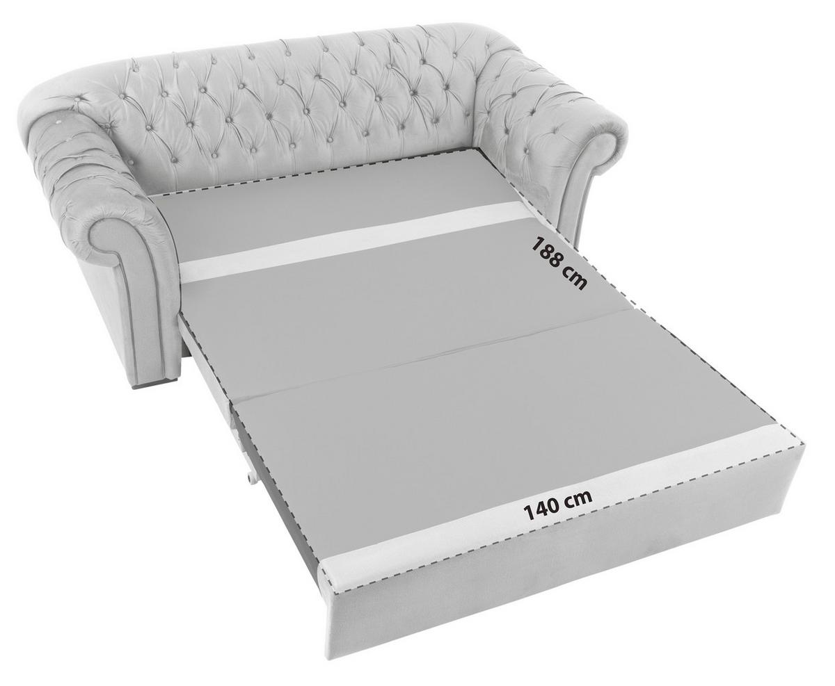 Schlafsofa Cupido - Anthrazit/Schwarz, Design, Textil (213/86/99cm) - MID.YOU