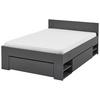 Stauraumbett Mit Bettladen 140x200cm Azurro Anthrazit - Anthrazit, MODERN, Holzwerkstoff (140/200cm)