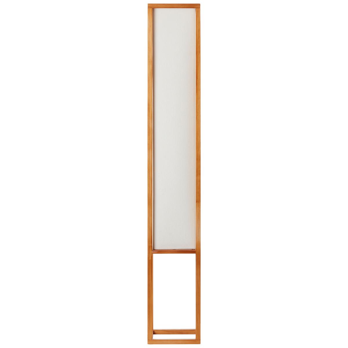 Stehlampe Holz Seaside Naturfarben/Weiß, Fußschalter - Naturfarben/Weiß, Natur, Holz/Textil (19/120/19cm) - Brilliant