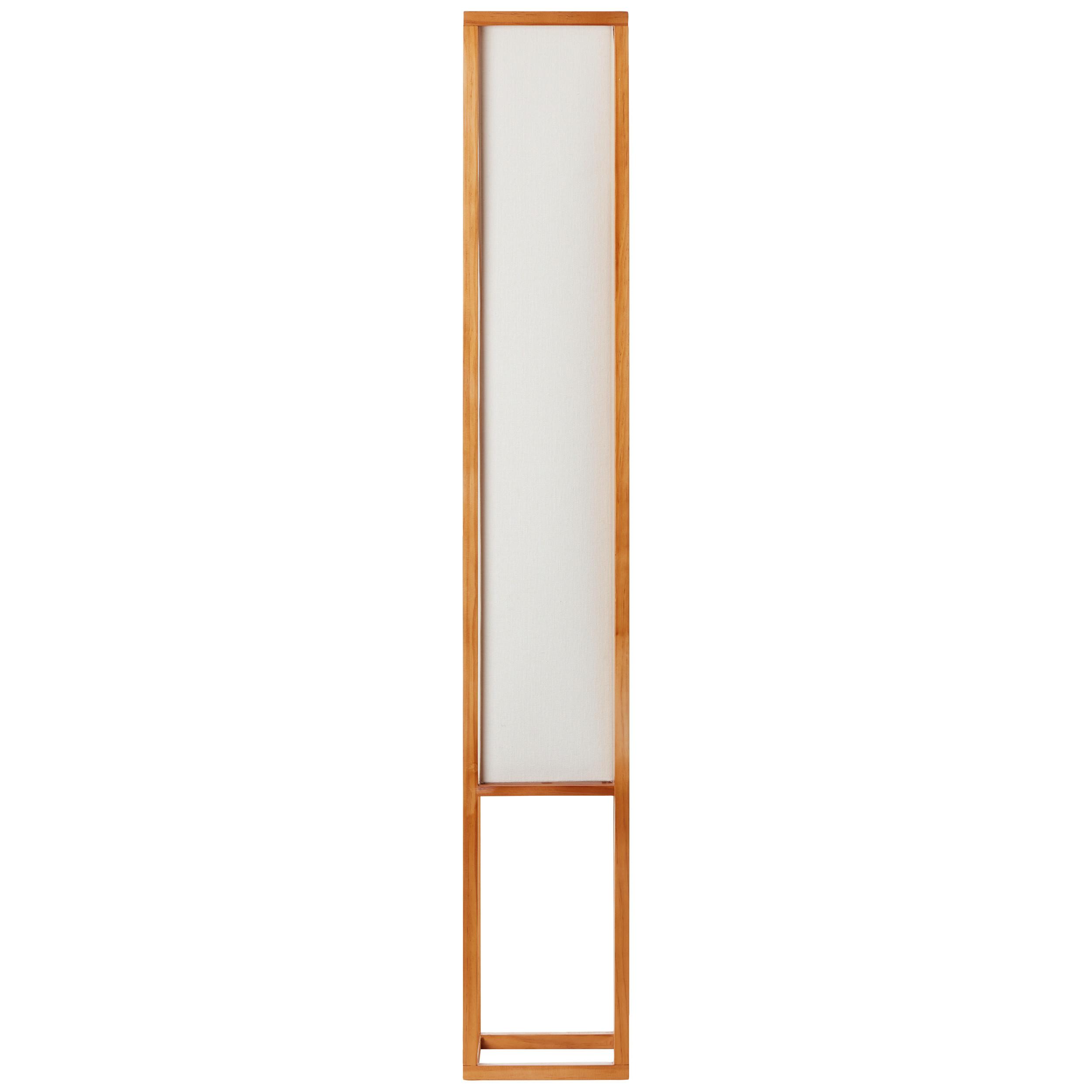 Stehlampe Holz Seaside Naturfarben/weiß, Fußschalter