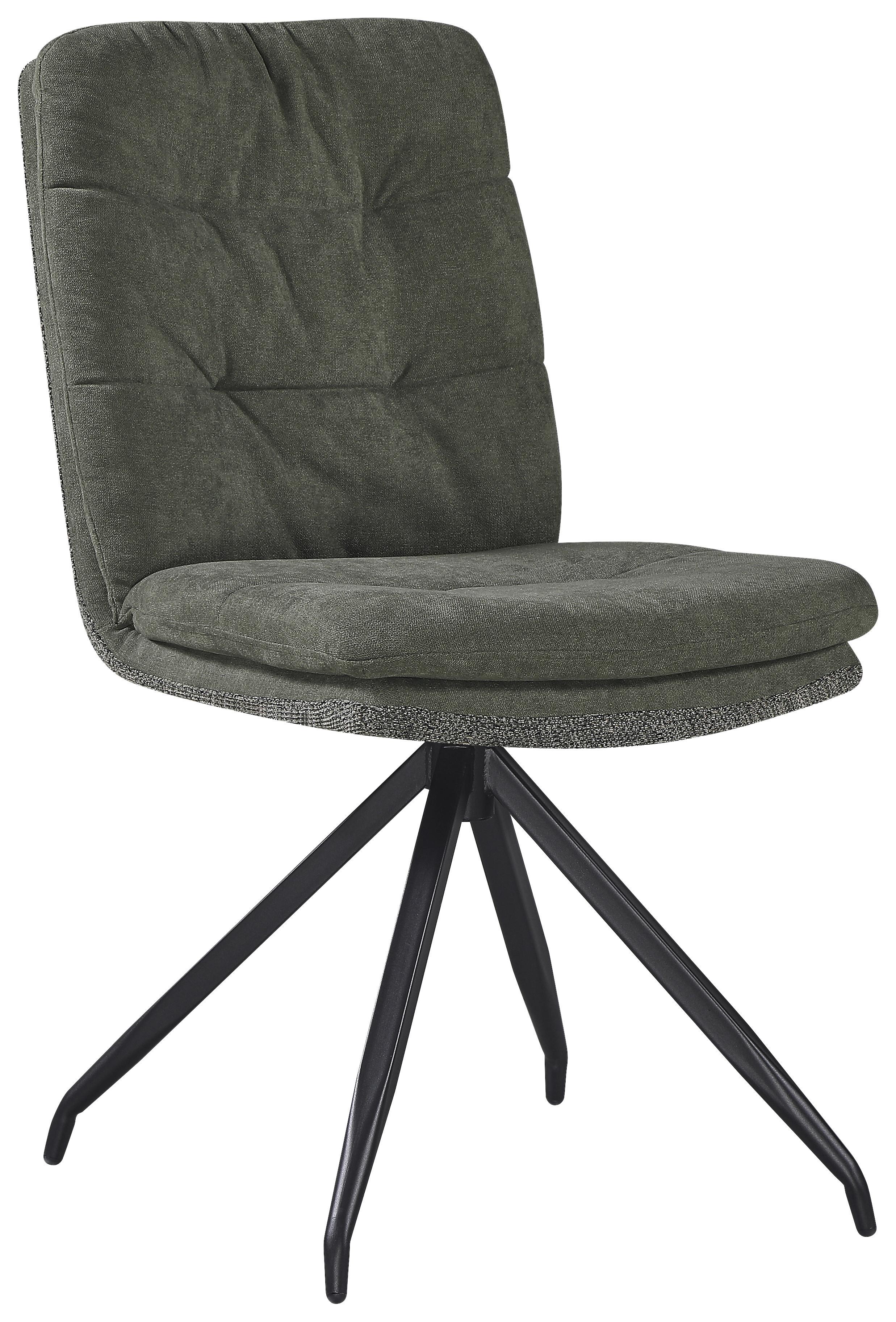 ŽIDLE NOVA - černá/zelená, Moderní, kov/textil (48/89/67cm) - Premium Living