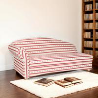 3-Sitzer Loretta, Armlehne links, ca. 193x83x85 cm - Bordeaux/Rot, Basics, Holz/Textil (193/83/85cm)