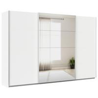 Schwebetürenschrank Feldkirch 315 Normalhöhe - Silberfarben/Weiß, MODERN, Holzwerkstoff (315/210/62cm)