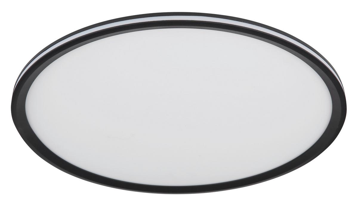 Led-deckenleuchte 41588d2 - Opal/Schwarz, Design, Kunststoff/Metall (50/5cm) - Globo