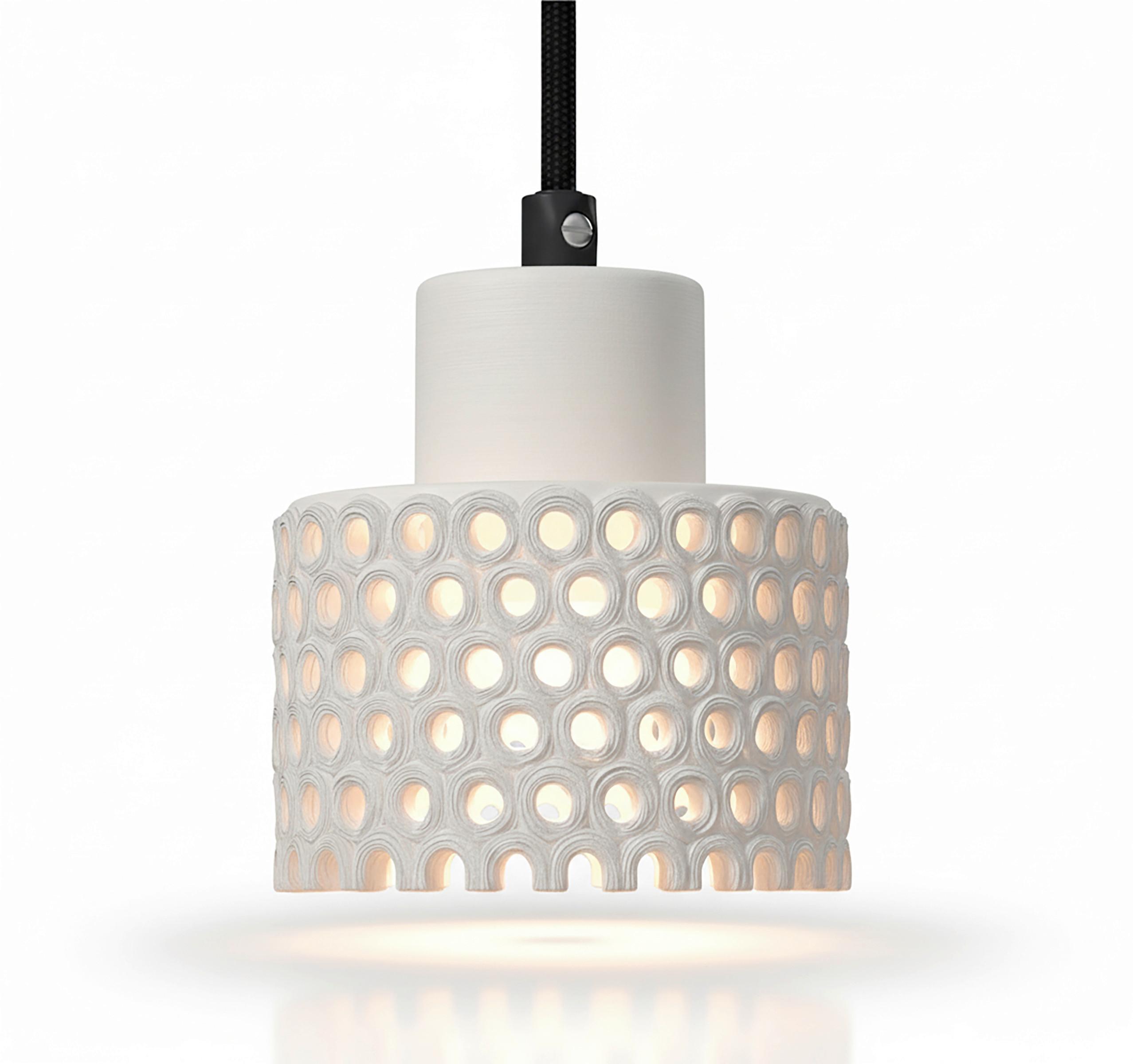 Závesné svietidlo Lace, š: 12 cm - biela, Modern, keramika (12/167cm) - Bessagi Home