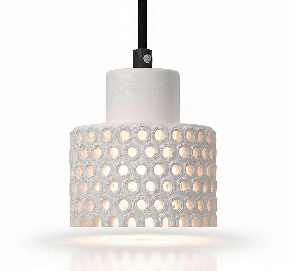 Závesné svietidlo Lace, š: 12 cm - biela, Modern, keramika (12/167cm) - Bessagi Home