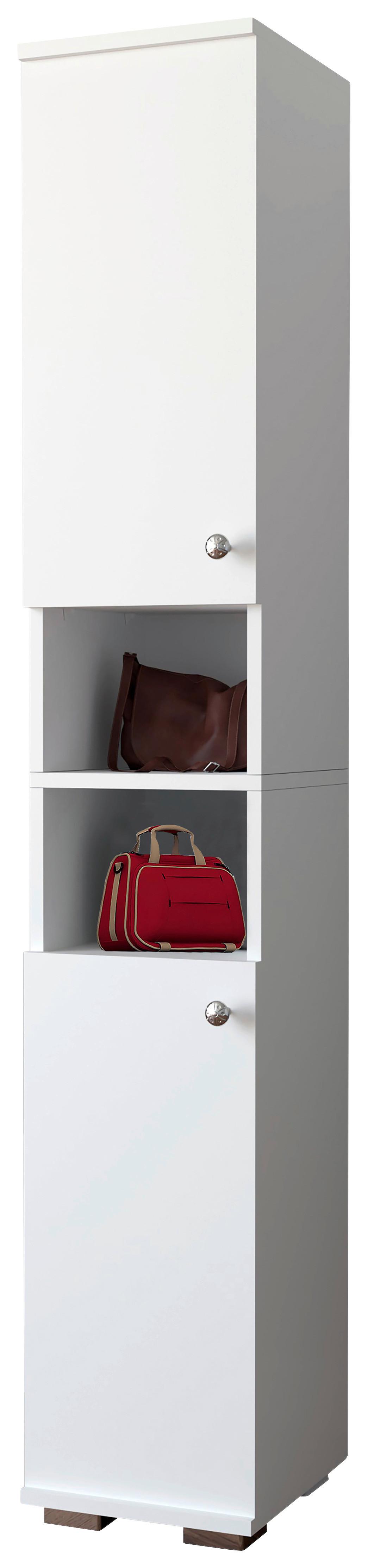 Schuhschrank Gados Weiß B: 30 Cm - Anthrazit/Weiß, MODERN, Holzwerkstoff (30/178/33cm) - MID.YOU