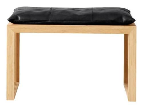 Bankauflage Lederkissen Schwarz B: 73 Cm - Schwarz, Design, Leder (73/3/35cm) - MID.YOU