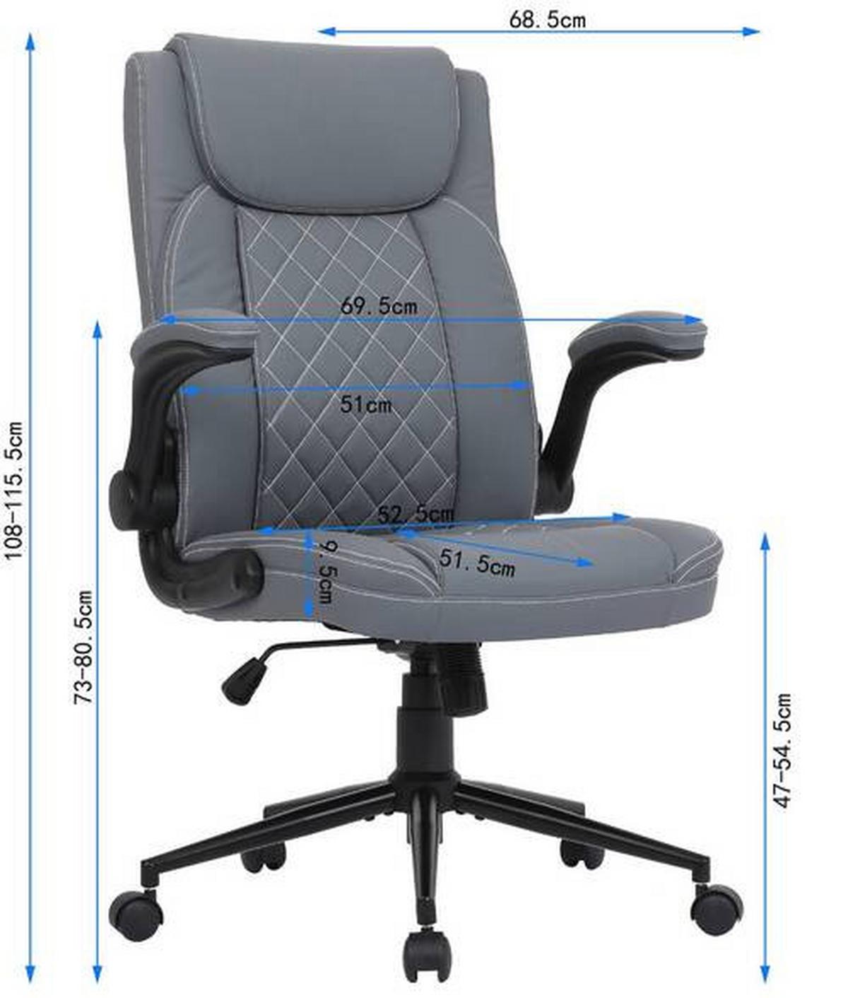 Chefsessel Fredy - Schwarz/Weiß, MODERN, Holz/Kunststoff (64/116/70cm)