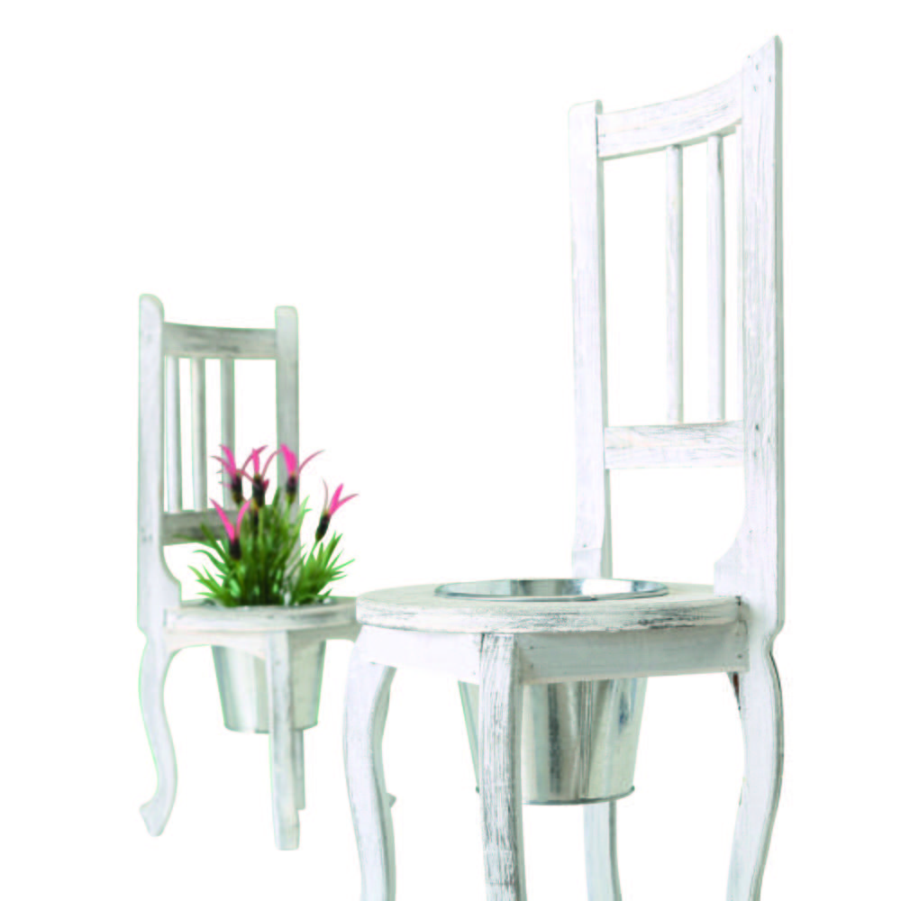 Stojan Na Květiny Hocker - bílá, Basics, dřevo (23/25/60cm)