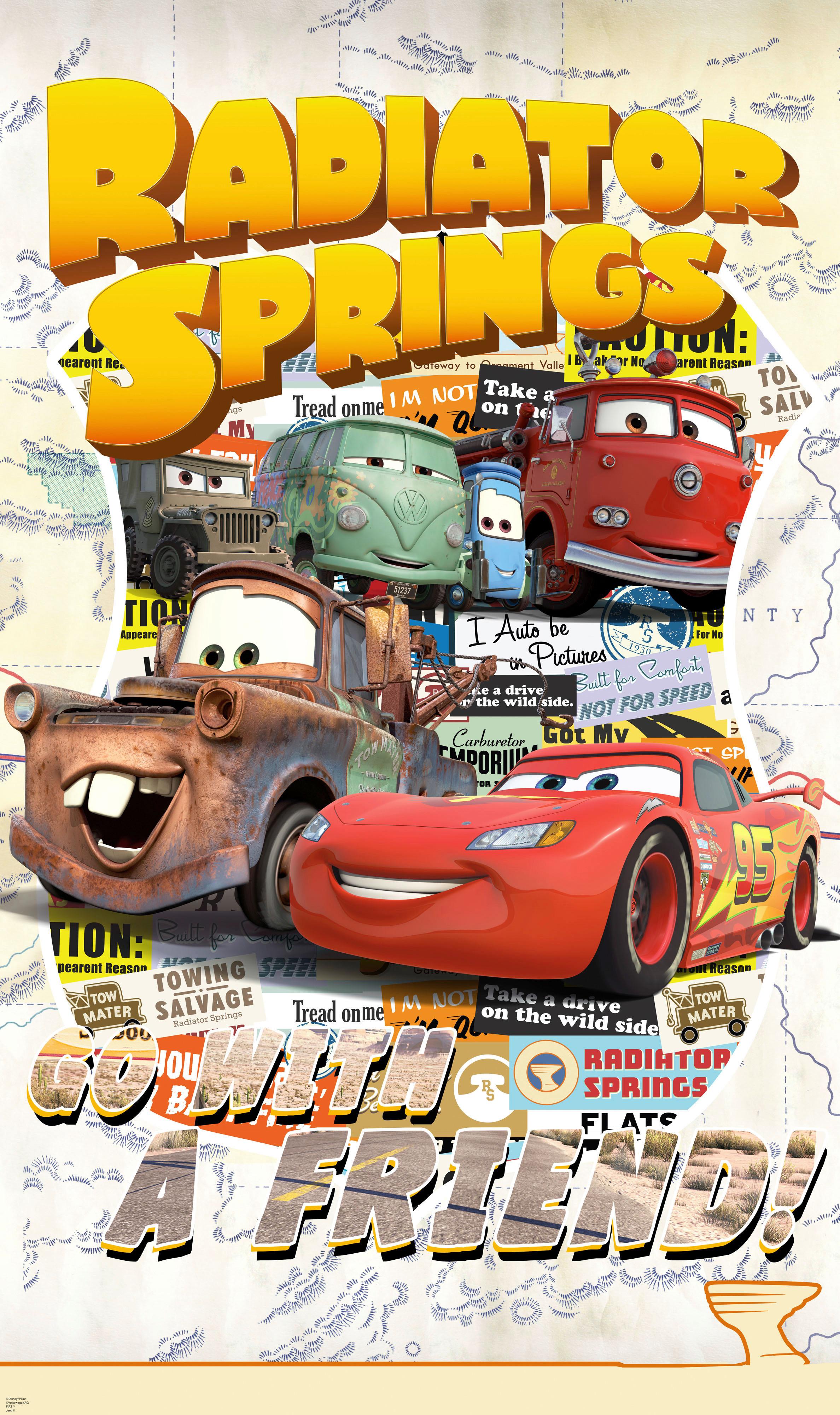 Vliestapete Cars Take The Open Road - Multicolor, Basics (120/200cm) - Komar