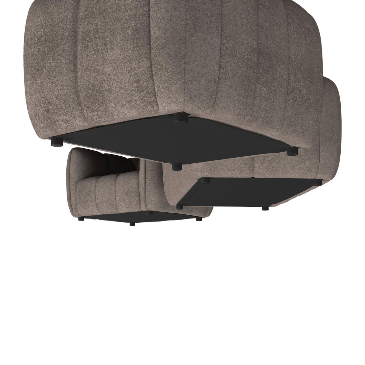 Sedacia zostava SANDRA, 3-dielna, hnedá ženilka - hnedá/čierna, Modern, drevo/textil - Bessagi Home