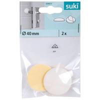 Fali Ütköző Ø 4 Cm - fehér, műanyag (4cm) - Suki