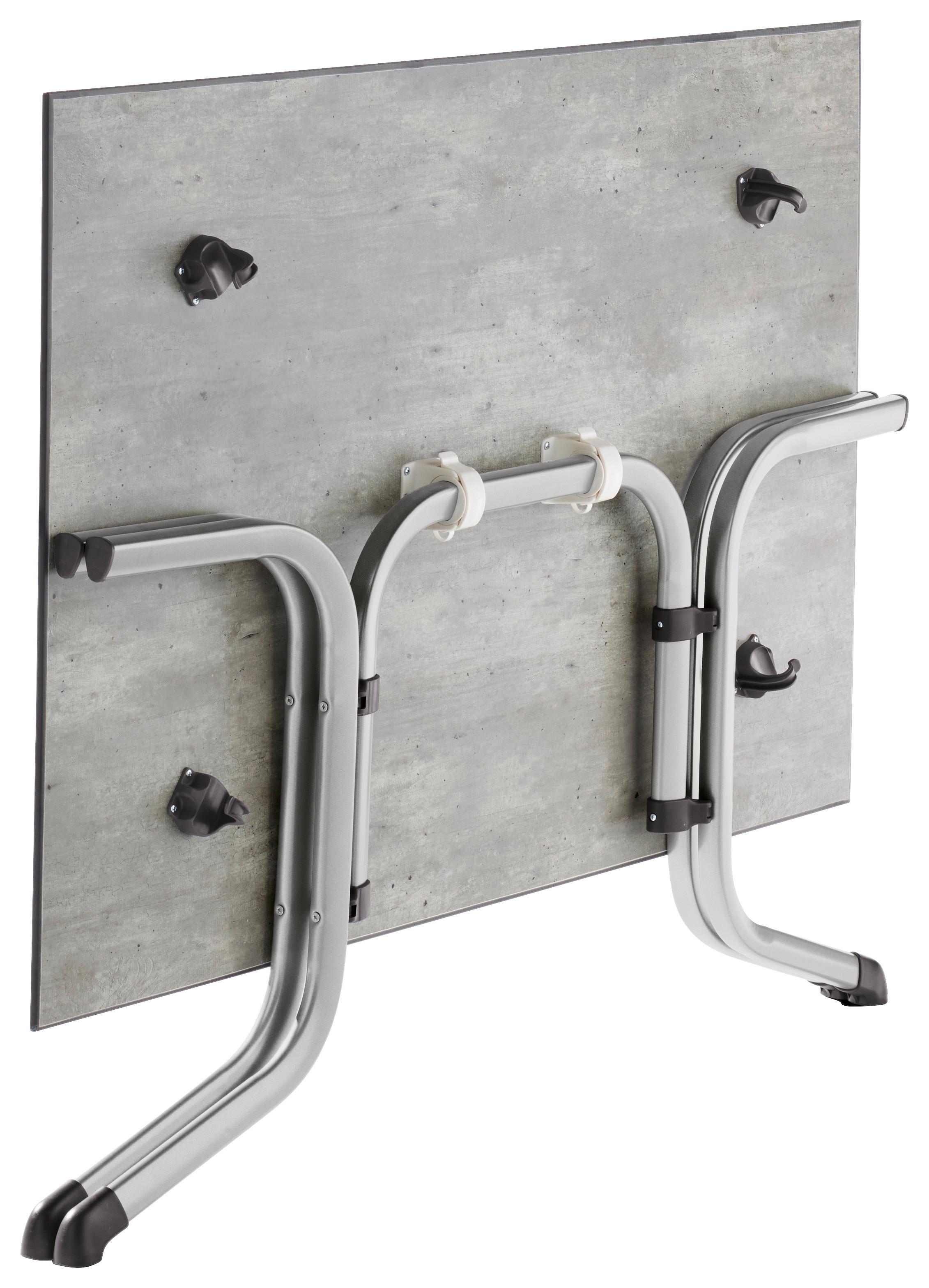 Gartentisch Klappbar Holzwerkstoff/Metall L 140 cm - Hellgrau/Graphitfarben, MODERN, Holzwerkstoff/Metall (140/90/73cm) - Sieger