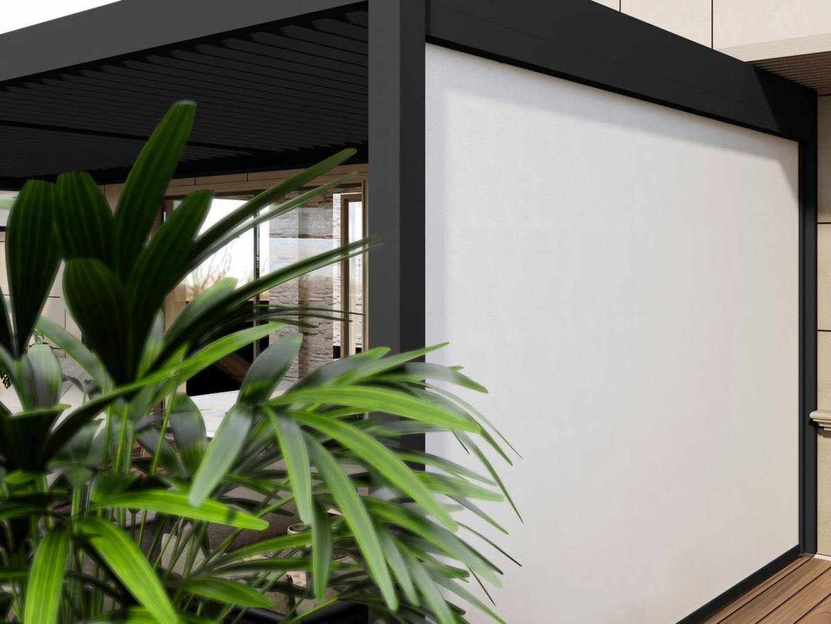 Pavillon-Rollo 265x235cm Wetterfest - Anthrazit, Basics, Textil/Metall (265/235/10cm) - WEIDE