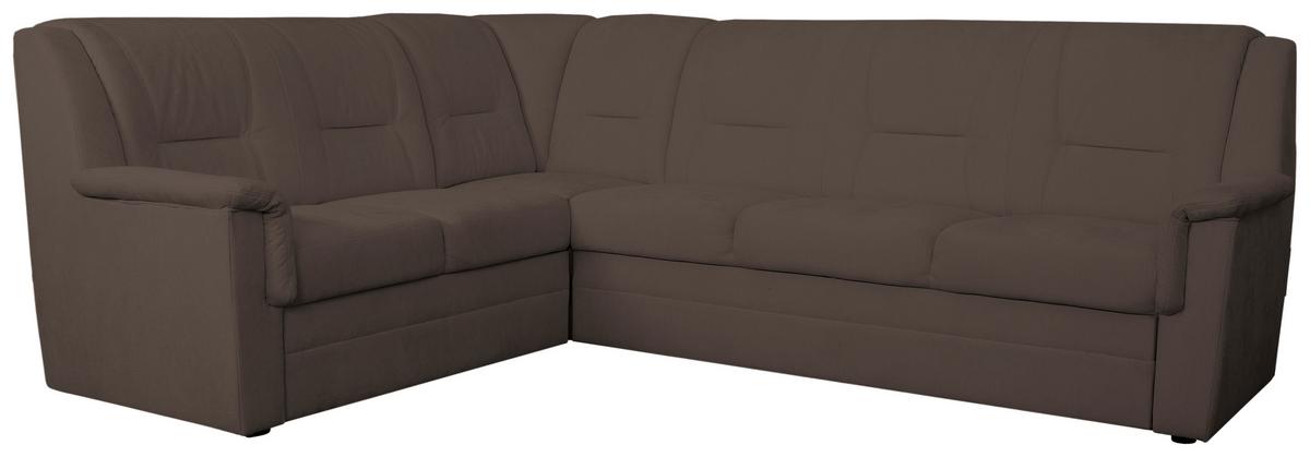 ECKSCHLAFSOFA Rafael, Braun S: 279x224cm - Beige/Schwarz, Trend, Textil (279/224cm)