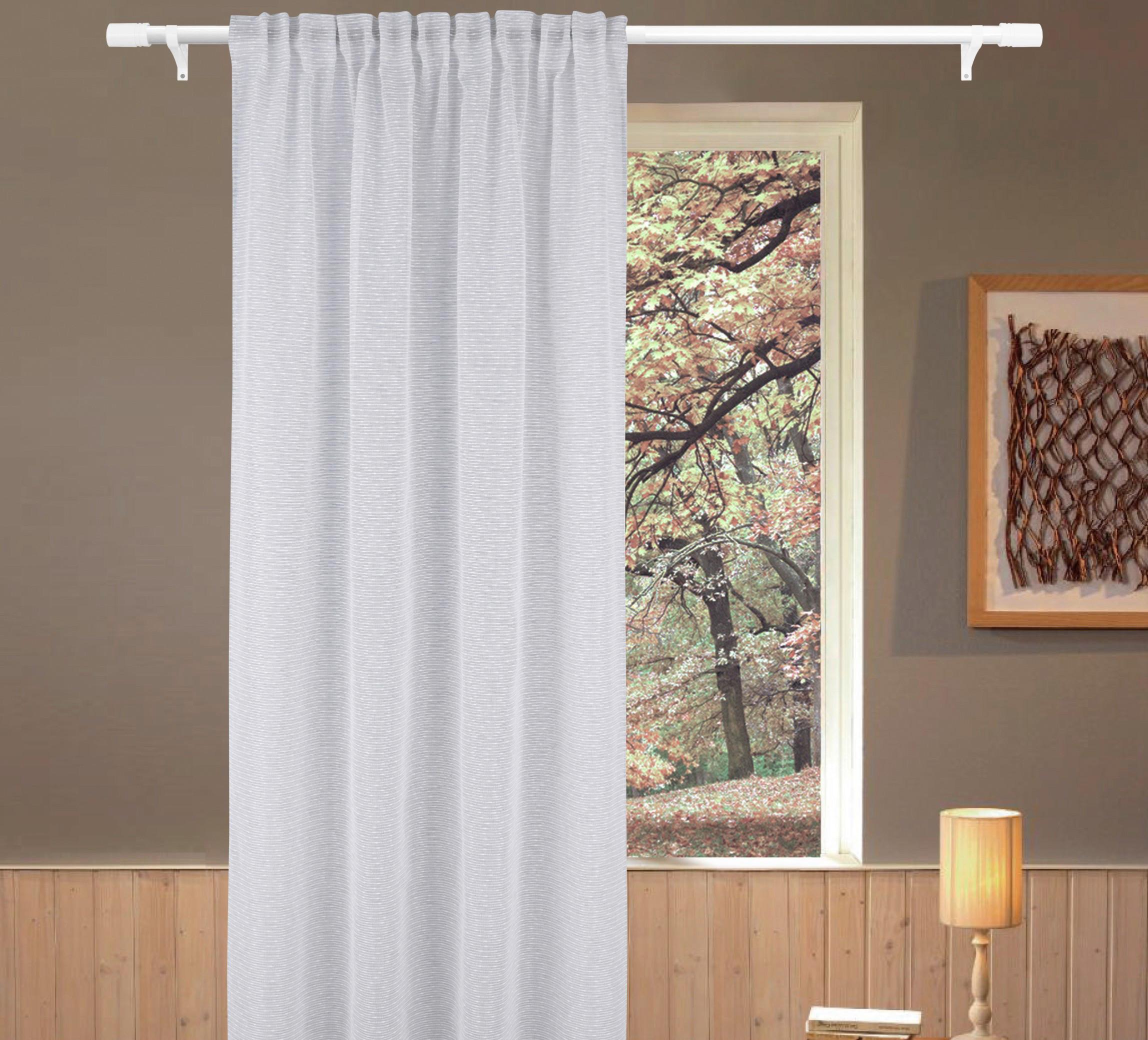 Készfüggöny Kordula Kb. 135/245cm - ezüstszínű, Romantik / Landhaus, textil (135/245cm) - James Wood