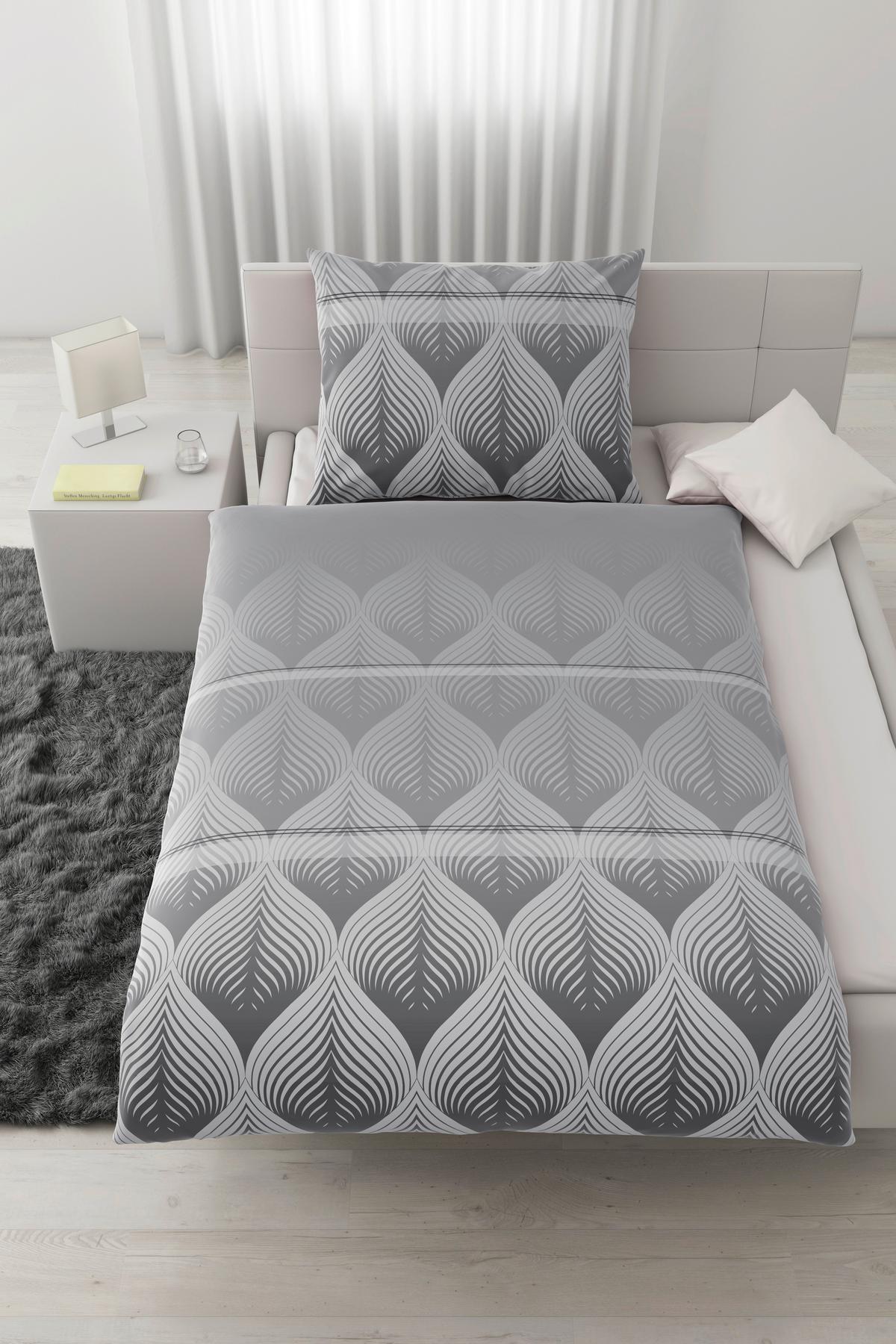 Povlečení Domps, 70/90 140/200cm - šedá, Moderní, textil (140/220cm) - Modern Living