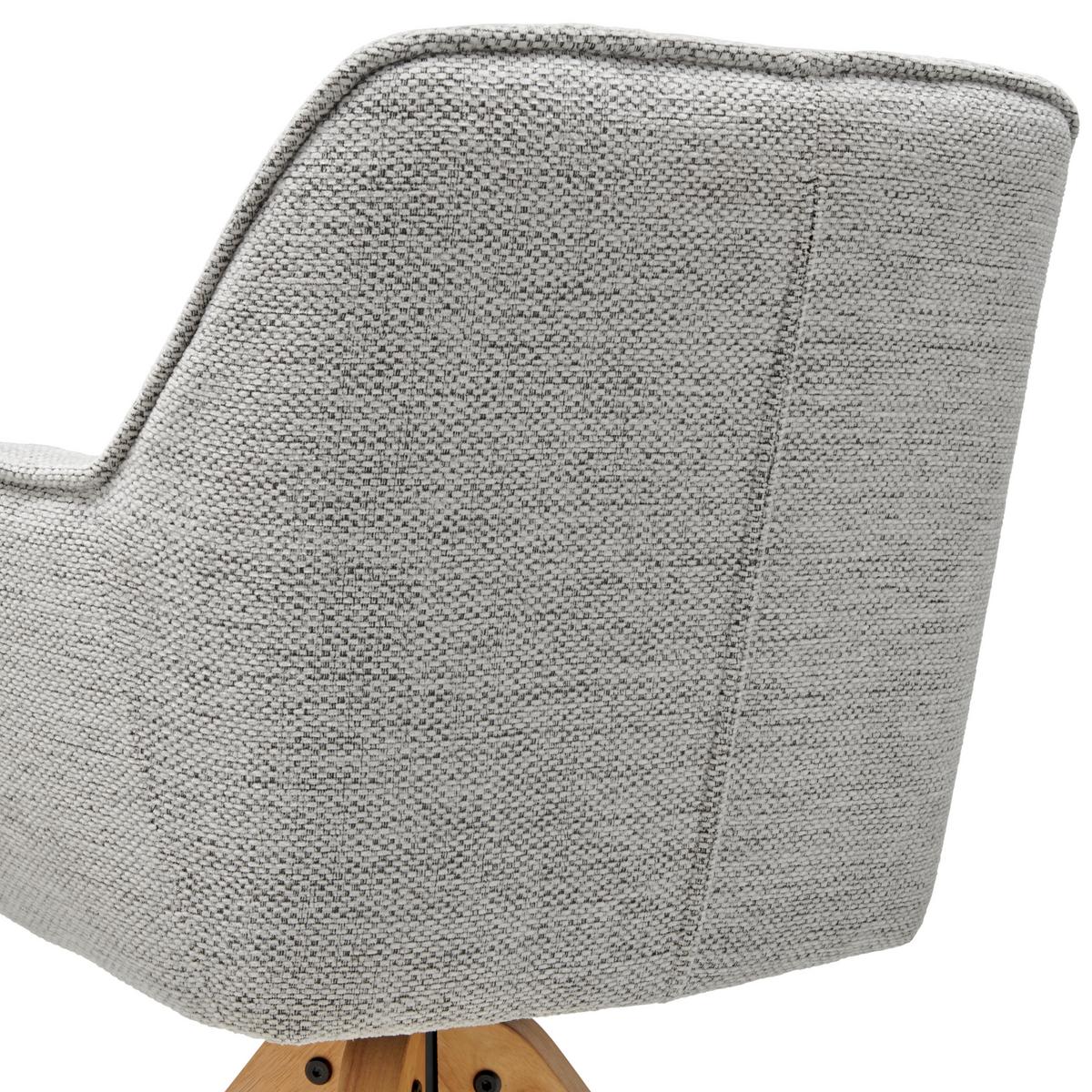 Armlehnstuhl Kerry Hellgrau B: 63 Cm - Eichefarben/Hellgrau, LIFESTYLE, Holz/Textil (63/83/61cm) - MID.YOU