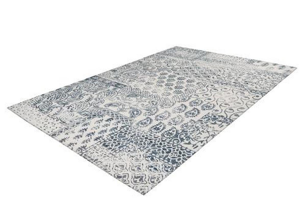 Webteppich Creme/dunkelblau Yoga 80x150 Cm - Creme/Dunkelblau, LIFESTYLE, Textil (80/150cm) - Kayoom