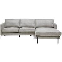Ecksofa Yukon Hellgrau S: 232x154 Cm - Hellgrau/Schwarz, Trend, Textil (232/154cm) - Livetastic