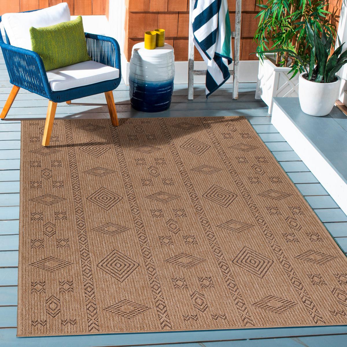 Outdoorteppich Dhaka - Beige, Basics, Textil (140/200cm) - Novel