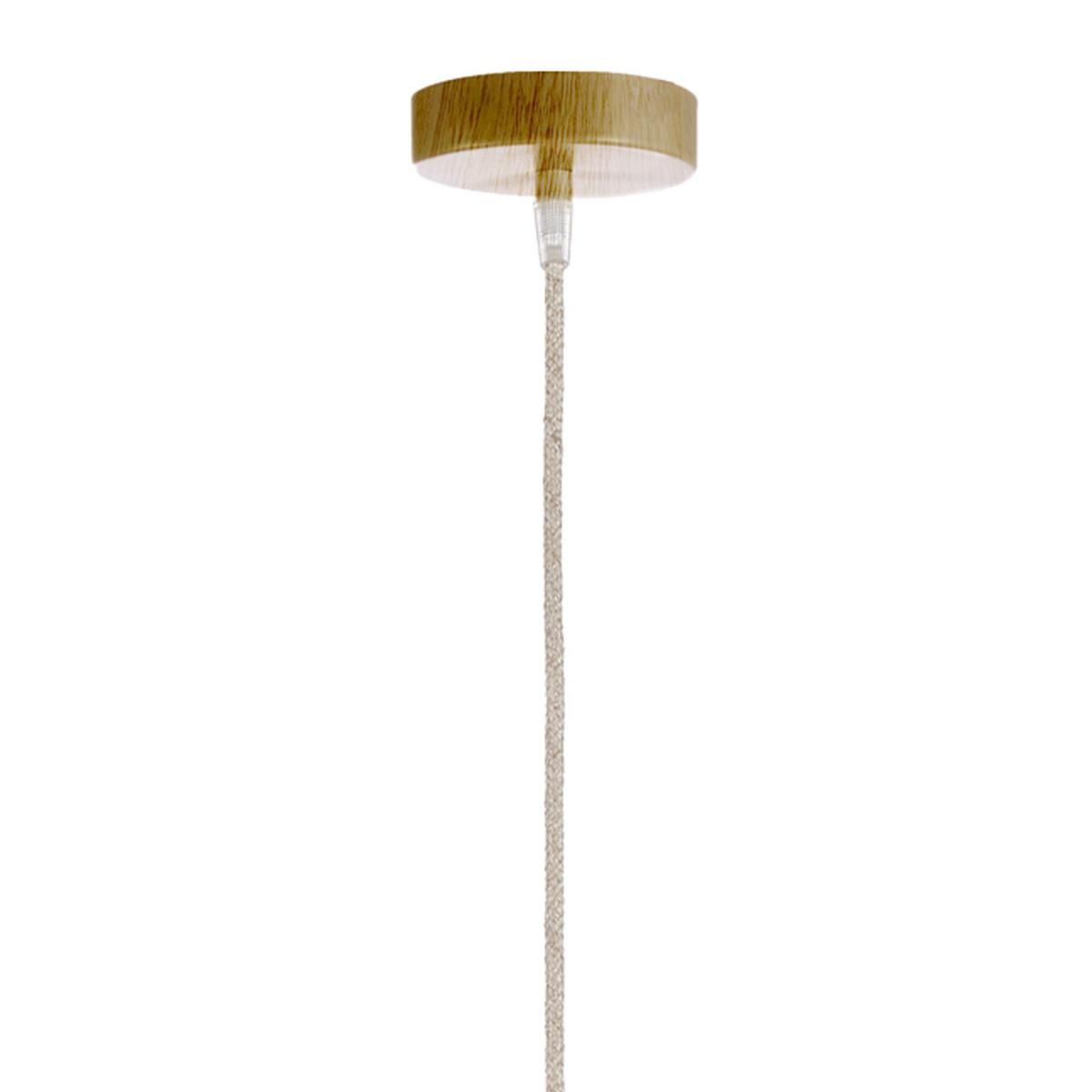 Hängeleuchte Bamboo Sandfarben L: 40 cm - Sandfarben, Basics, Holz (40/40/130cm)