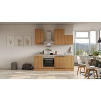 Küchenblock Nano Buchefarben/beige B: 220 Cm - Beige/Buchefarben, MODERN, Holzwerkstoff (220cm) - FlexWell