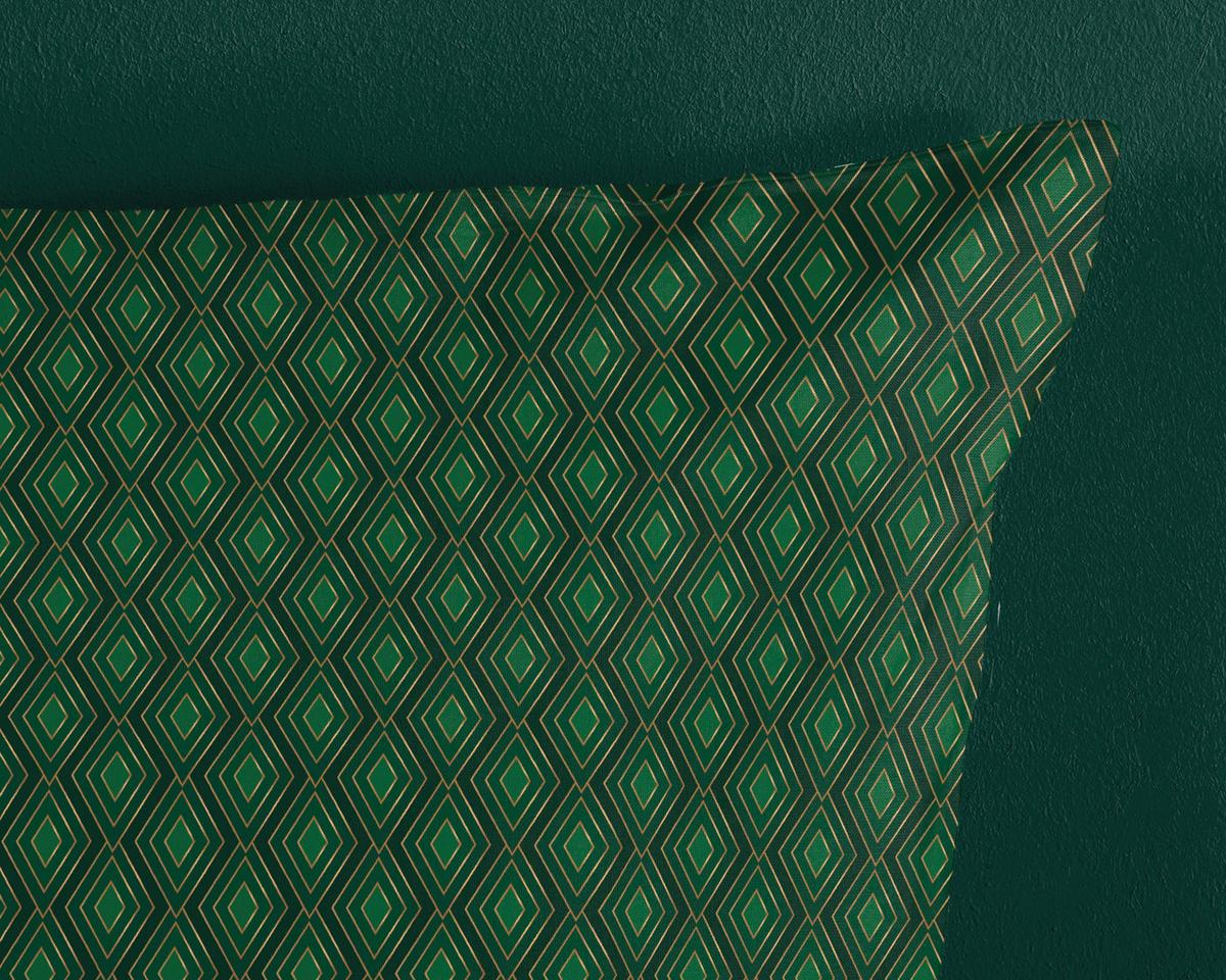 BETTWÄSCHE AGATHA - Dunkelgrün/Grün, Design, Textil (140/200cm)
