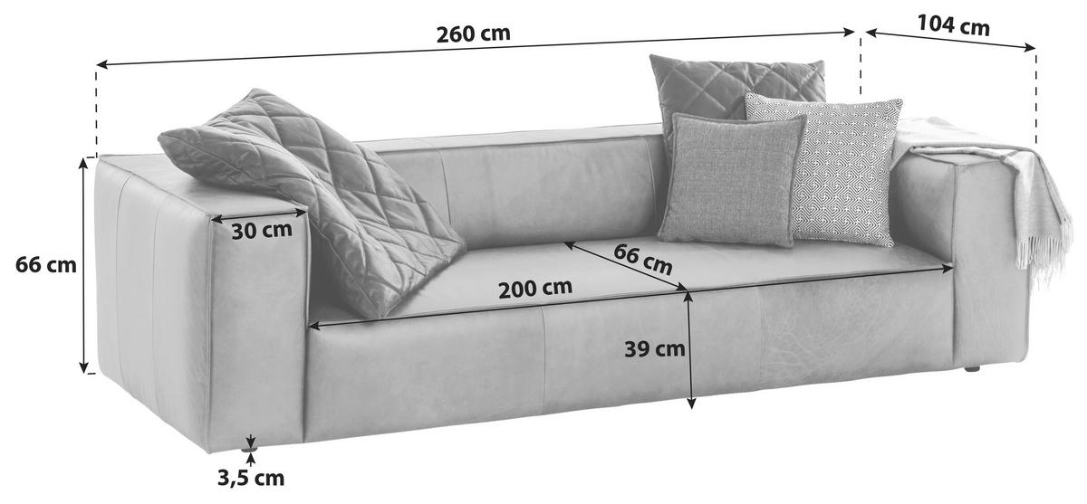 Sofa-Auflage 150 x 50 cm für 3-Sitzer, grau gestreift – großes
