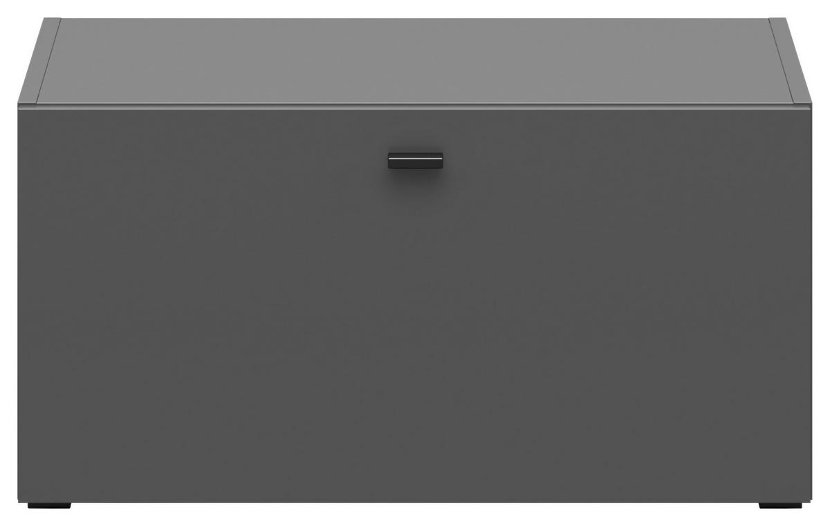 Kommode 1 Klappe, B: 64 cm Sixty-Four ,graphitfarben - Schwarz/Graphitfarben, Trend, Holzwerkstoff (64/32/35cm)