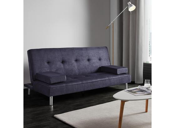 Rozkládací Pohovka Esther - šedá/modrá, Moderní, dřevo/textil (181/82/89cm) - Modern Living Rozkládací Pohovka Esther - šedá/modrá, Moderní, dřevo/textil (181/82/89cm) - Modern Living