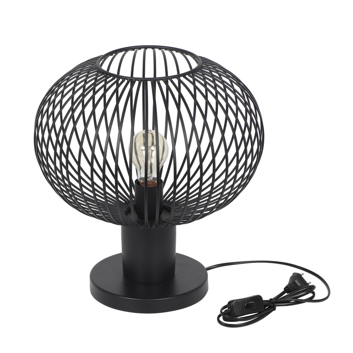 Tischleuchte 565790132 Gila - Schwarz, KONVENTIONELL, Metall (33/37cm) - Trio Leuchten