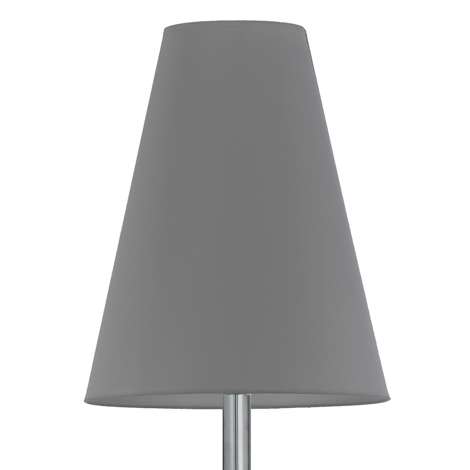 Tischleuchte 4917/Lgg - Chromfarben/Grau, KONVENTIONELL, Textil/Metall (20/54cm)