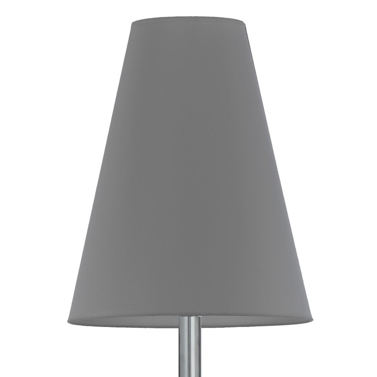 Tischleuchte 4917/lgg - Chromfarben/Grau, KONVENTIONELL, Textil/Metall (20/54cm)