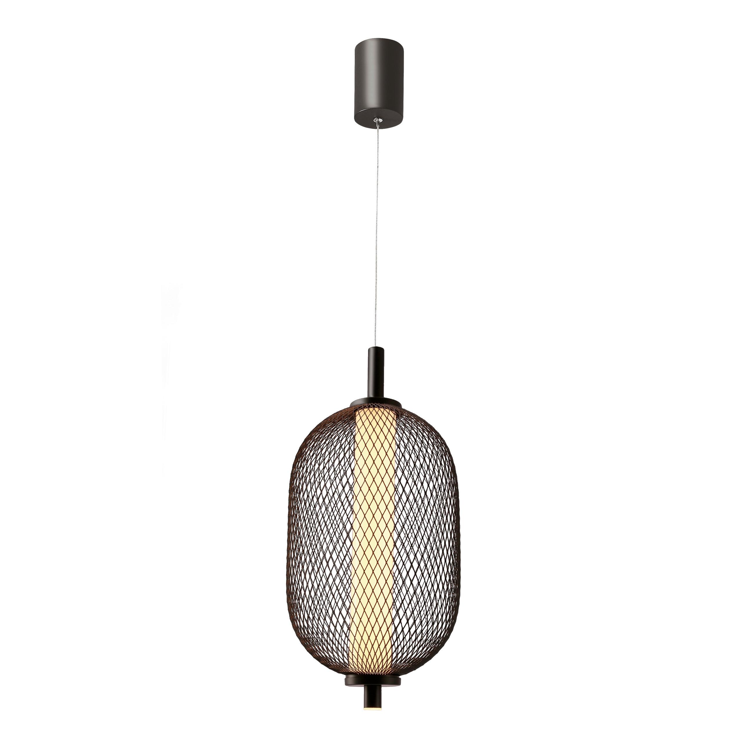 LED-PENDELLEUCHTE 31-35349 PUMA - Schwarz/Weiß, KONVENTIONELL, Kunststoff/Metall (15/15/140cm)