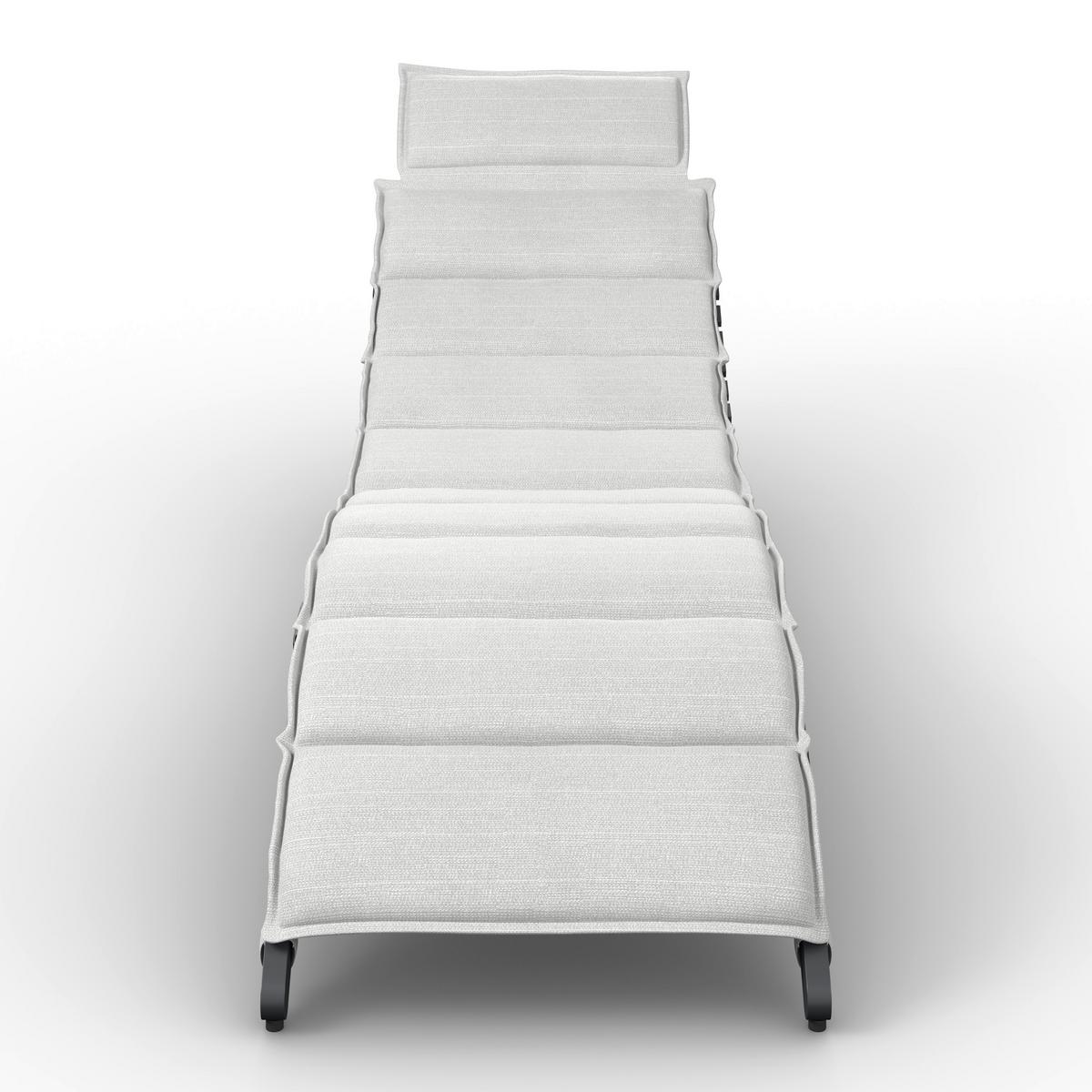 ZAHRADNÍ LEHÁTKO BELINDA - šedá/tmavě šedá, Moderní, kov/textil (180/54/70cm) - Bessagi Garden