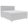 Boxspringbett mit Topper und Bettkasten 140x200 cm Messina - Chromfarben/Hellgrau, KONVENTIONELL, Textil (140/200cm)