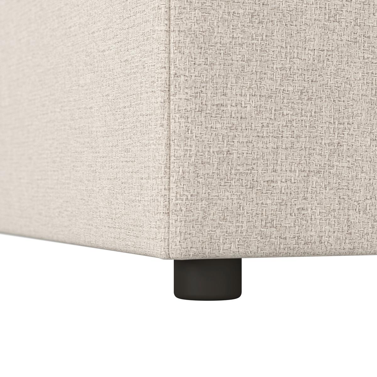 Boxspringová postel MARCO 140x200, béžová - černá/krémová, Moderní, dřevo/textil (140/200cm) - Bessagi Home