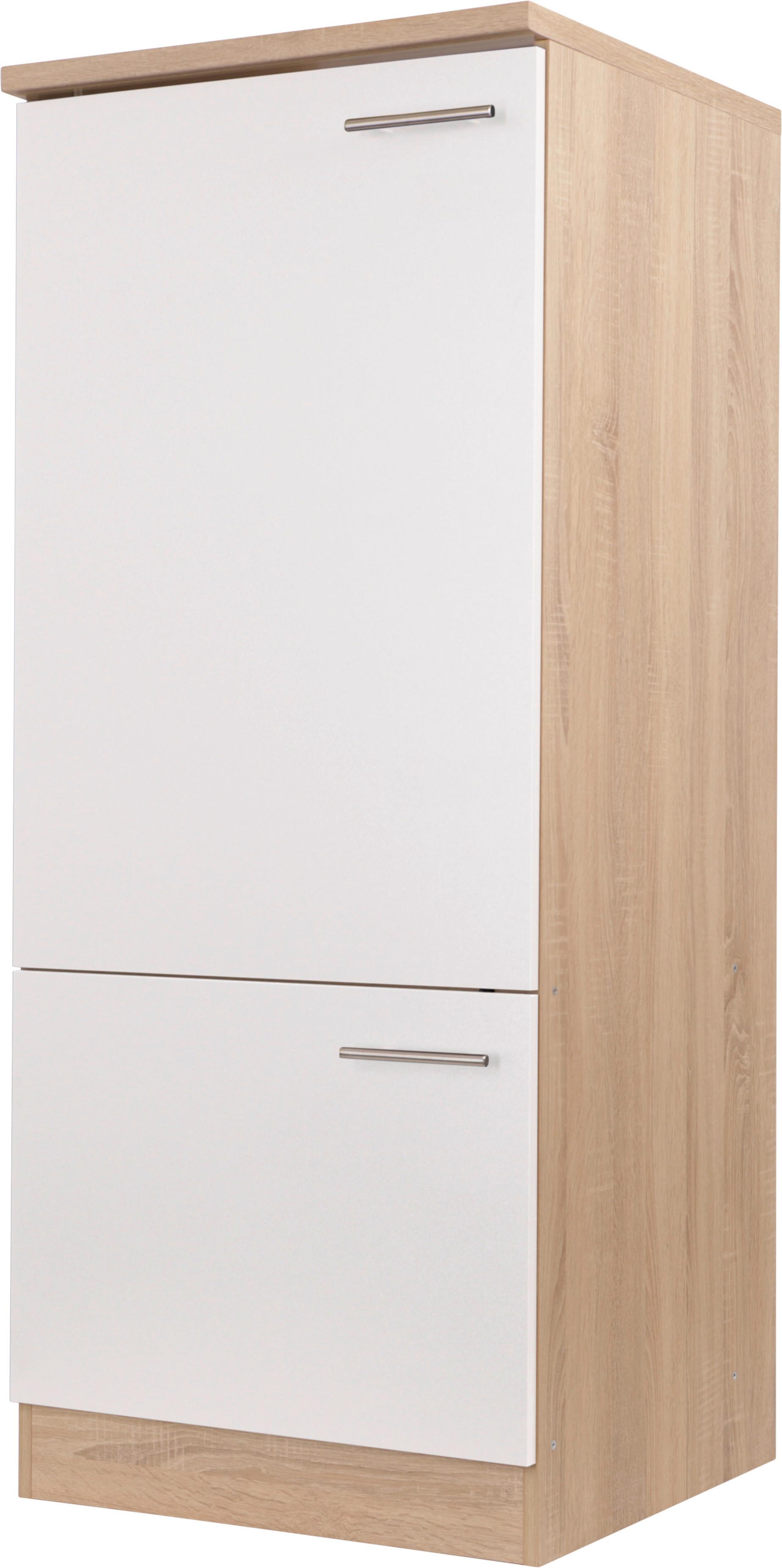 Geräteumbauschrank Merle Weiß, Eiche Dekor B:60cm - Eichefarben/Weiß, Basics, Holzwerkstoff (60/144,8/60cm) - Respekta